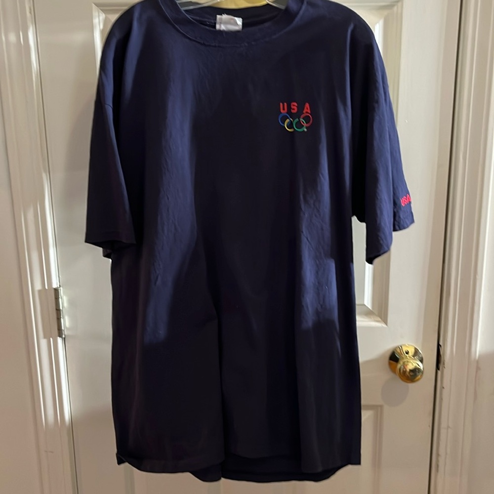 USA Olympic Tee size  2X navy blue short sleeve tee shirt graphic print